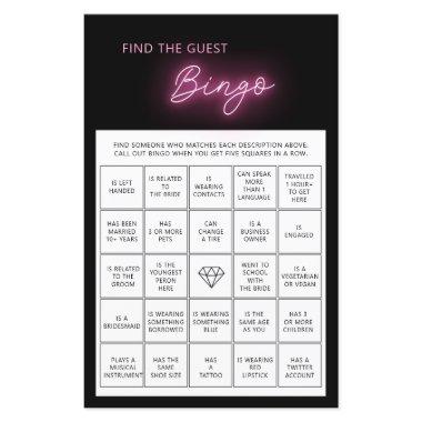 Minimalist find the guest bingo  game