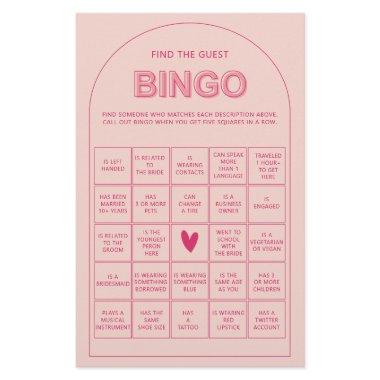 Minimalist find the guest bingo  game flyer