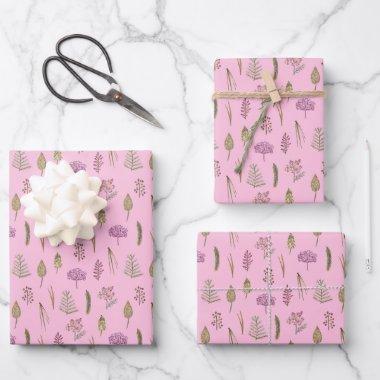 Minimalist Flowers Girl Baby Shower Birthday Party Wrapping Paper Sheets