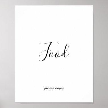 Minimalist Food Table Sign