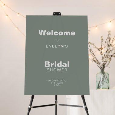 Minimalist Formal Green  Welcome Foam Board