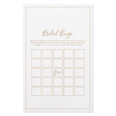 Minimalist Gold Bridal Bingo Game Flyer