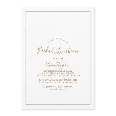Minimalist Gold Bridal Luncheon