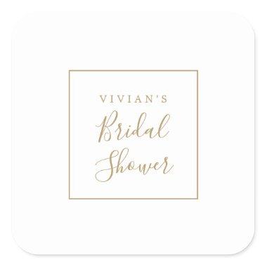 Minimalist Gold Bridal Shower Envelope Seals