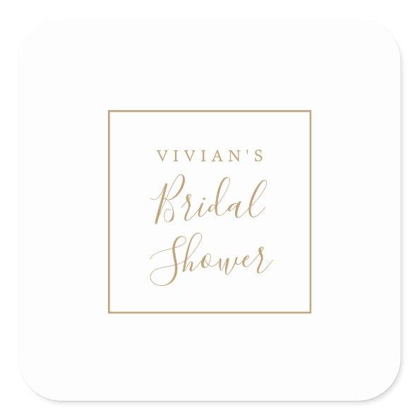 Minimalist Gold Bridal Shower Envelope Seals