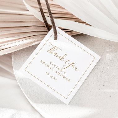 Minimalist Gold Bridal Shower Thank You Favor Tags