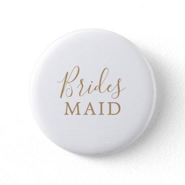 Minimalist Gold Bridesmaid Bridal Shower Button