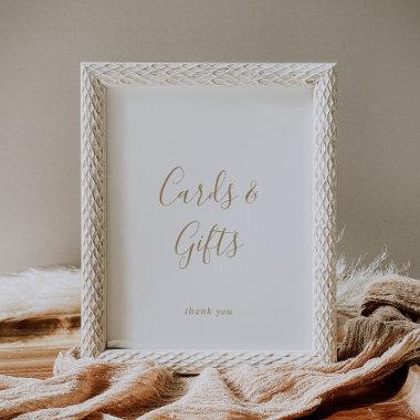 Minimalist Gold Invitations and Gifts Sign