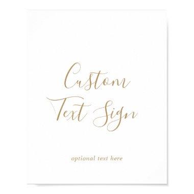 Minimalist Gold  & Gifts Custom Text Sign