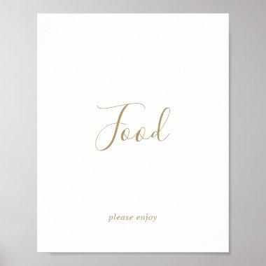Minimalist Gold Food Table Sign