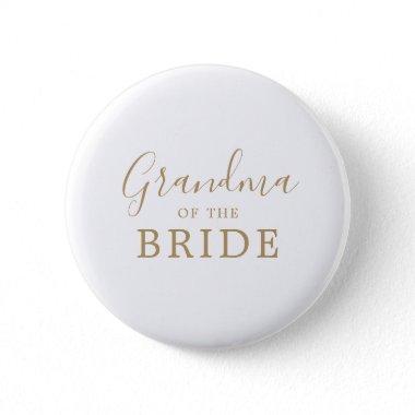 Minimalist Gold Grandma of the Bride Bridal Shower Button