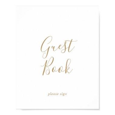 Minimalist Gold Guest Book Sign