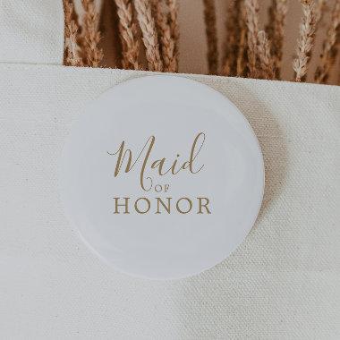 Minimalist Gold Maid of Honor  Button