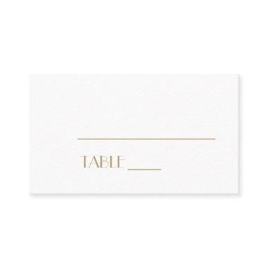 Minimalist Gold Modern Art Deco Wedding Place Invitations