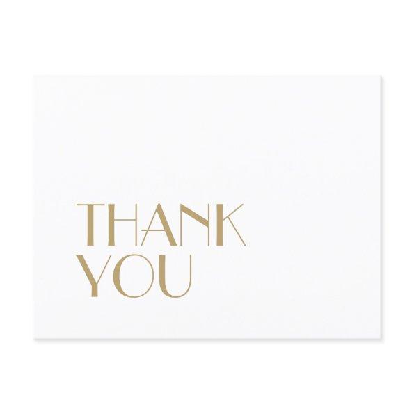 Minimalist Gold Modern Art Deco Wedding Thank You Post