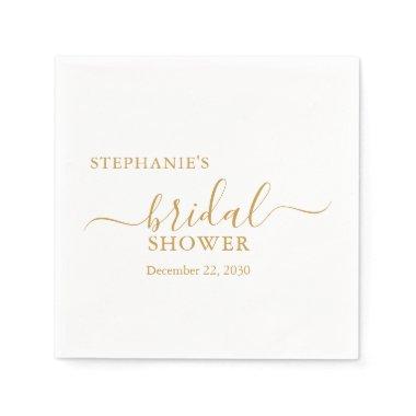 Minimalist Gold Script  Napkins