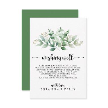 Minimalist Green Eucalyptus Wedding Wishing Well  Enclosure