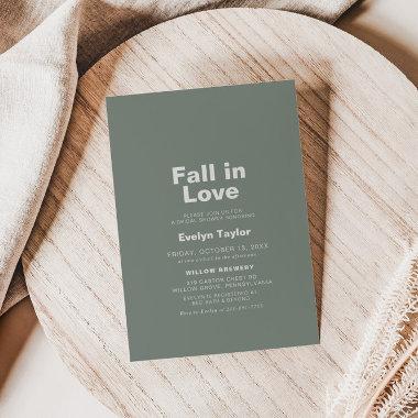 Minimalist Green Fall in Love