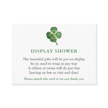 Minimalist Green St Patricks Day Display Shower Enclosure Invitations