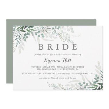 Minimalist Greenery Eucalyptus Bride