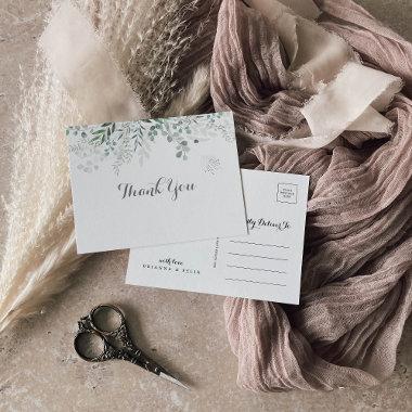 Minimalist Greenery Eucalyptus Thank You PostInvitations