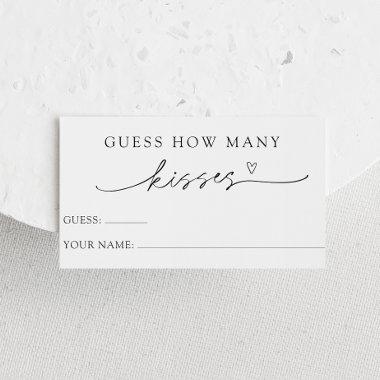 Minimalist Guess How Many Kisses Game Invitations