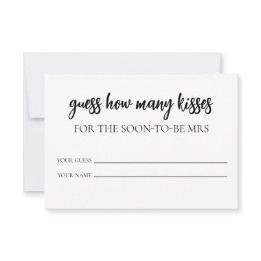 Minimalist Guess How Many Kisses Game Ticket