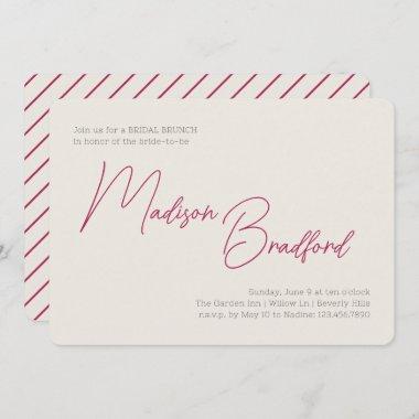 Minimalist Handwritten Script Pink Bridal Shower Invitations