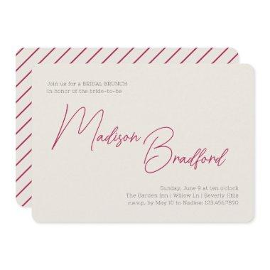 Minimalist Handwritten Script Pink Bridal Shower Invitations