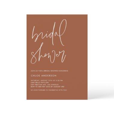 Minimalist Handwritten Terracotta