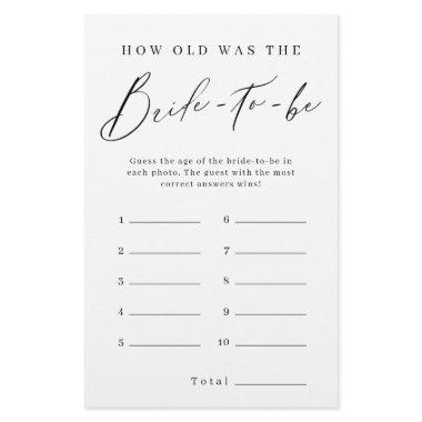 Minimalist how old was the bride game