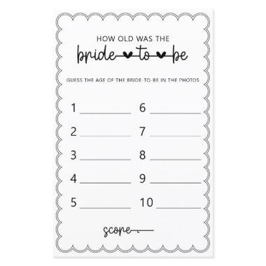 Minimalist How old was the bride shower game