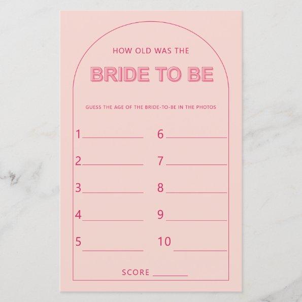 Minimalist How old was the bride shower game