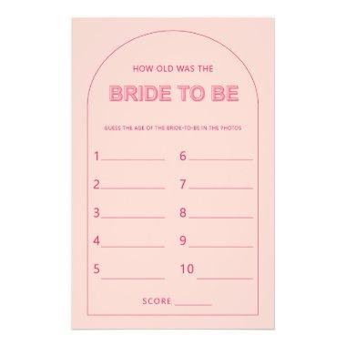 Minimalist How old was the bride shower game Flyer