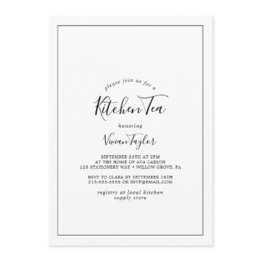 Minimalist Kitchen Tea Invitations