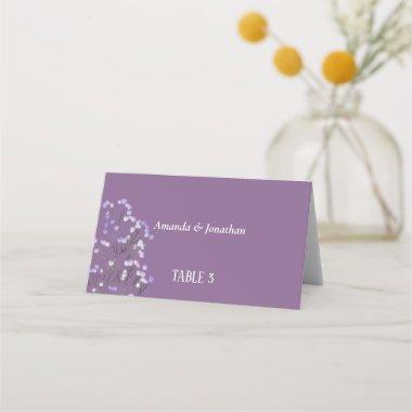 Minimalist Lavender Floral Wedding Place Invitations