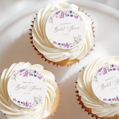 Minimalist lavender lilac  edible frosting rounds