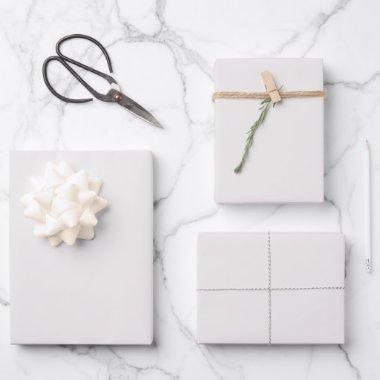 Minimalist Light Creamy Solid Color Off White Wrapping Paper Sheets