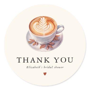 Minimalist Love Is Brewing Coffee Bridal Shower Classic Round Sticker