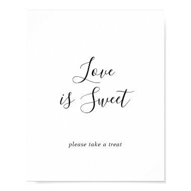 Minimalist Love Is Sweet Wedding Sign