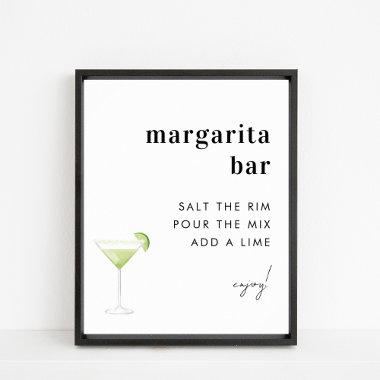Minimalist Margarita Bar Cocktail Wedding Sign