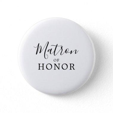 Minimalist Matron of Honor Bridal Shower Button