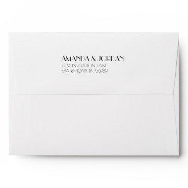 Minimalist Modern Art Deco Wedding  Envelope