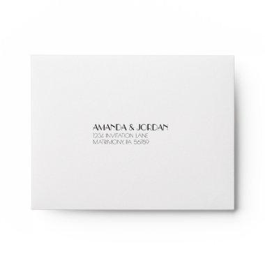 Minimalist Modern Art Deco Wedding RSVP Envelope
