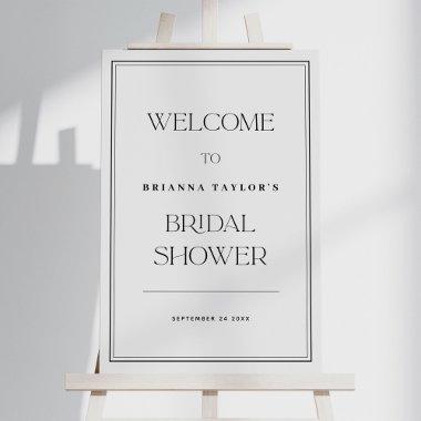 Minimalist Modern Black & White Bridal Shower Foam Board