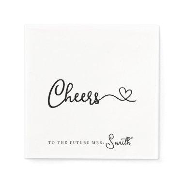 Minimalist Modern Cheers to the Future Mrs Napkins