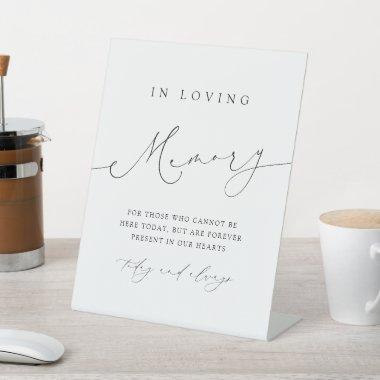 Minimalist Modern Chic Scrip in loving memory sign