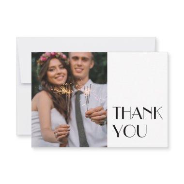 Minimalist Modern Deco Frame Photo Flat Thank You