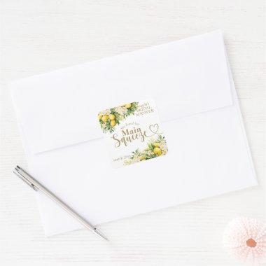 Minimalist Modern Main Squeeze  Square Sticker