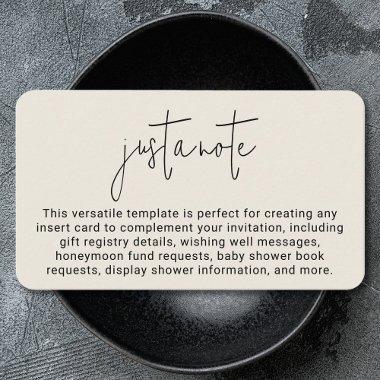 Minimalist Modern Stylish Simple Just A Note Enclosure